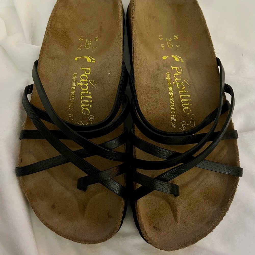 Papillio Black Strappy Sandals  Papillio by Birkenstock